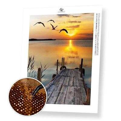 Birds and Sunset - Diamond Painting Kit - Home Craftology