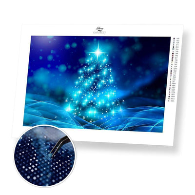 Blue Christmas Tree - Diamond Painting Kit - Home Craftology