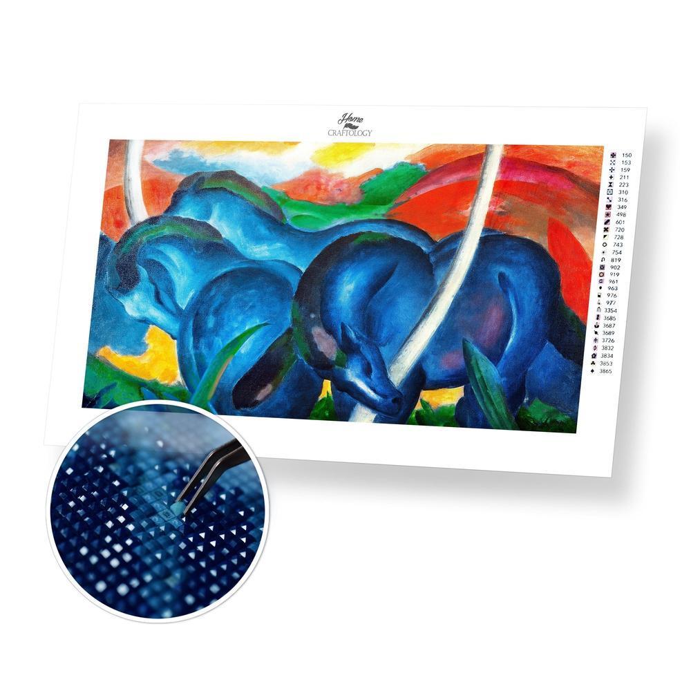 Blue Horses - Premium Diamond Painting Kit
