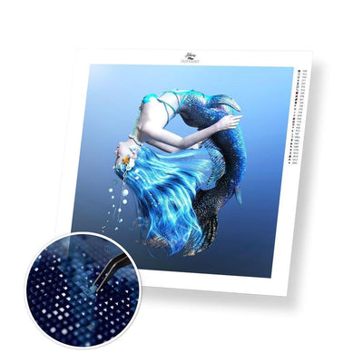 Blue Mermaid - Premium Diamond Painting Kit