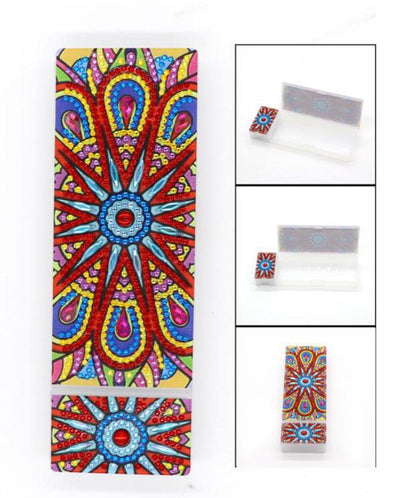 Blue and Red - Diamond Painting Pencil Case