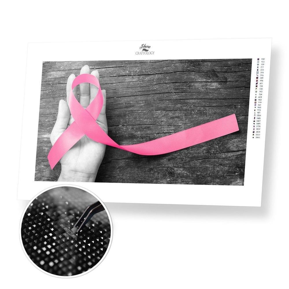 Breast Cancer Ribbon - Diamond Painting Kit - Home Craftology