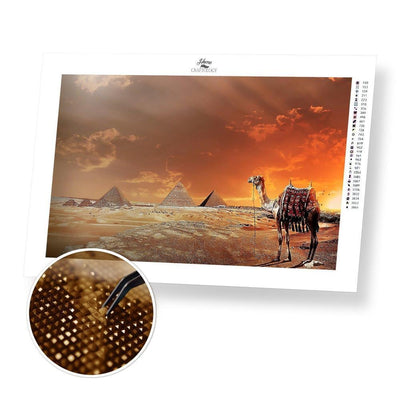 Camel and Pyramids - Diamond Painting Kit - Home Craftology
