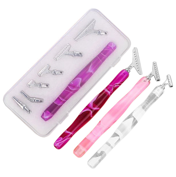 Ergonomic Diamond Painting Multi Tool with 6 Replaceable Tips and Case MELSPEN