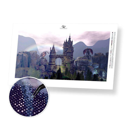 Castle and Dragons - Diamond Painting Kit - Home Craftology