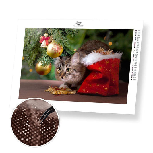 Cat Under the Tree - Diamond Painting Kit - Home Craftology