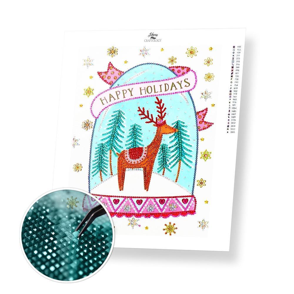 Christmas Globe Gemstone - Premium 5D Poured Glue Diamond Painting Kit