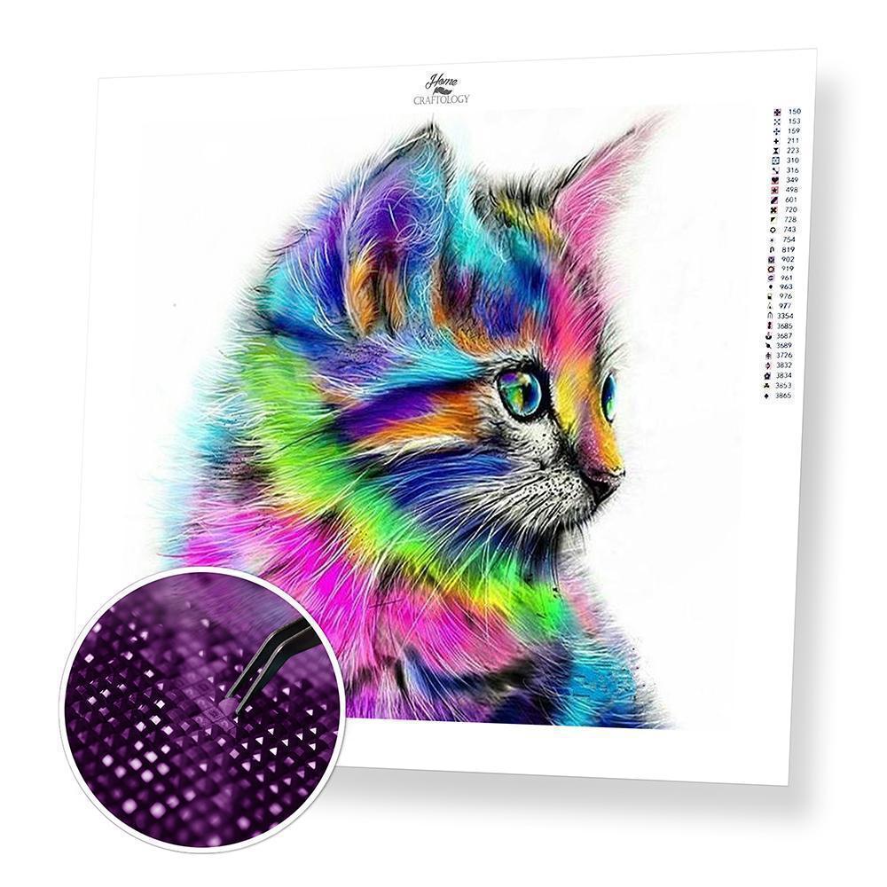 Colorful Cat - Diamond Painting Kit - Home Craftology