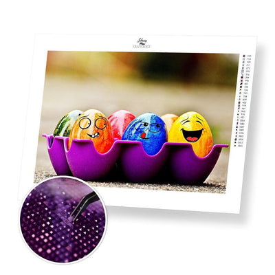 Colorful Eggs - Diamond Painting Kit - Home Craftology