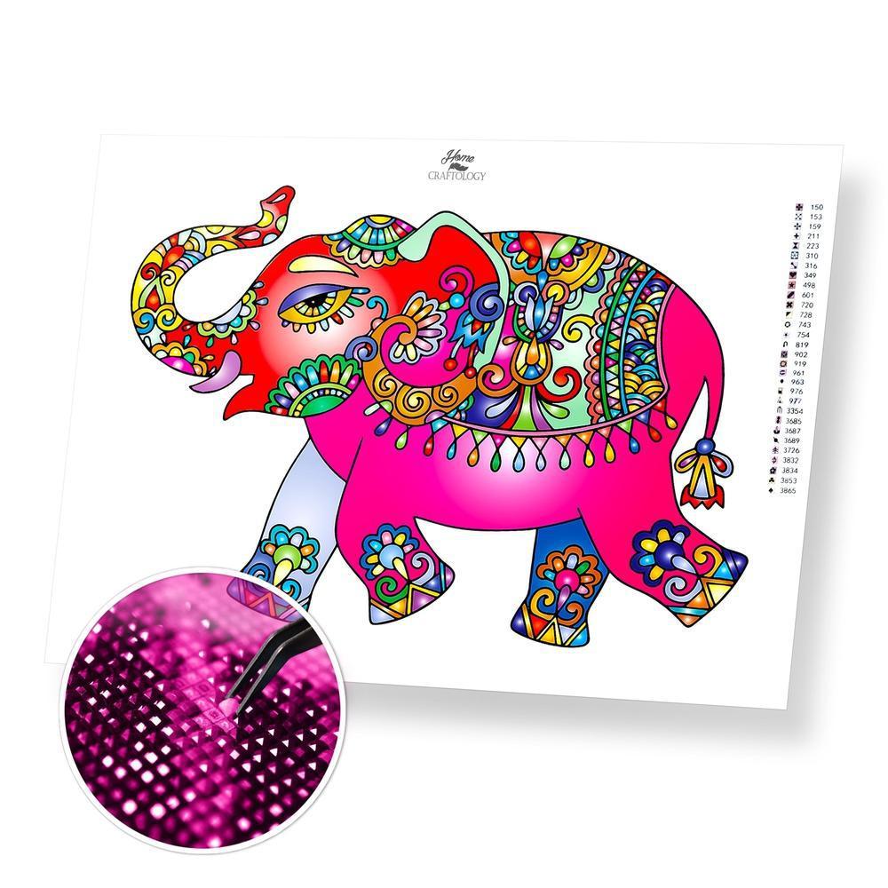 Colorful Elephant - Premium Diamond Painting Kit