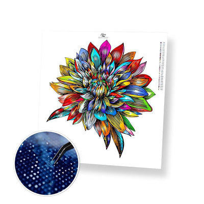 Colorful Flower Petals - Premium Diamond Painting Kit