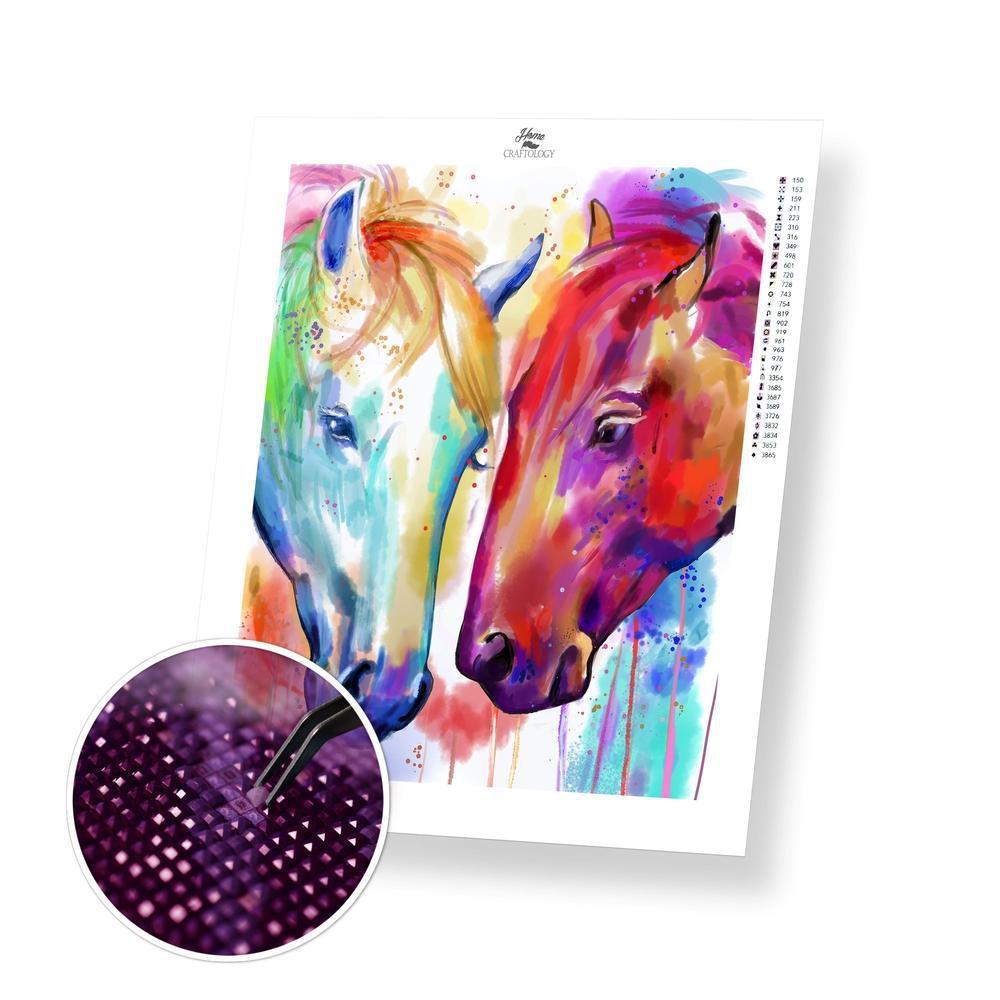 Colorful Horses - Premium Diamond Painting Kit