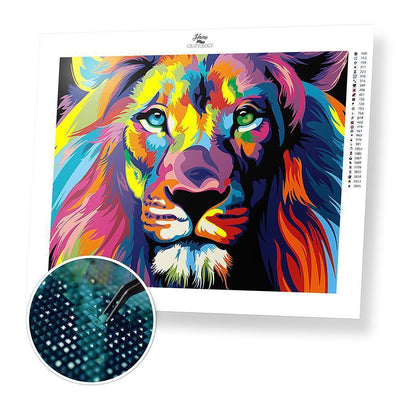 Colorful Lion - Diamond Painting Kit - Home Craftology
