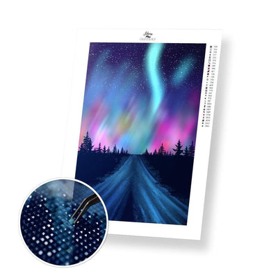 Colorful Northern Lights - Diamond Painting Kit - Home Craftology