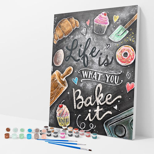 Life is What You Bake it Kit - Paint By Numbers