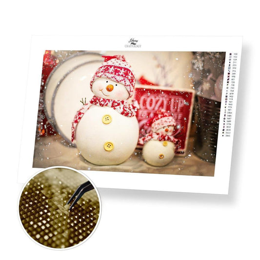 Cozy Snowmen - Diamond Painting Kit - Home Craftology