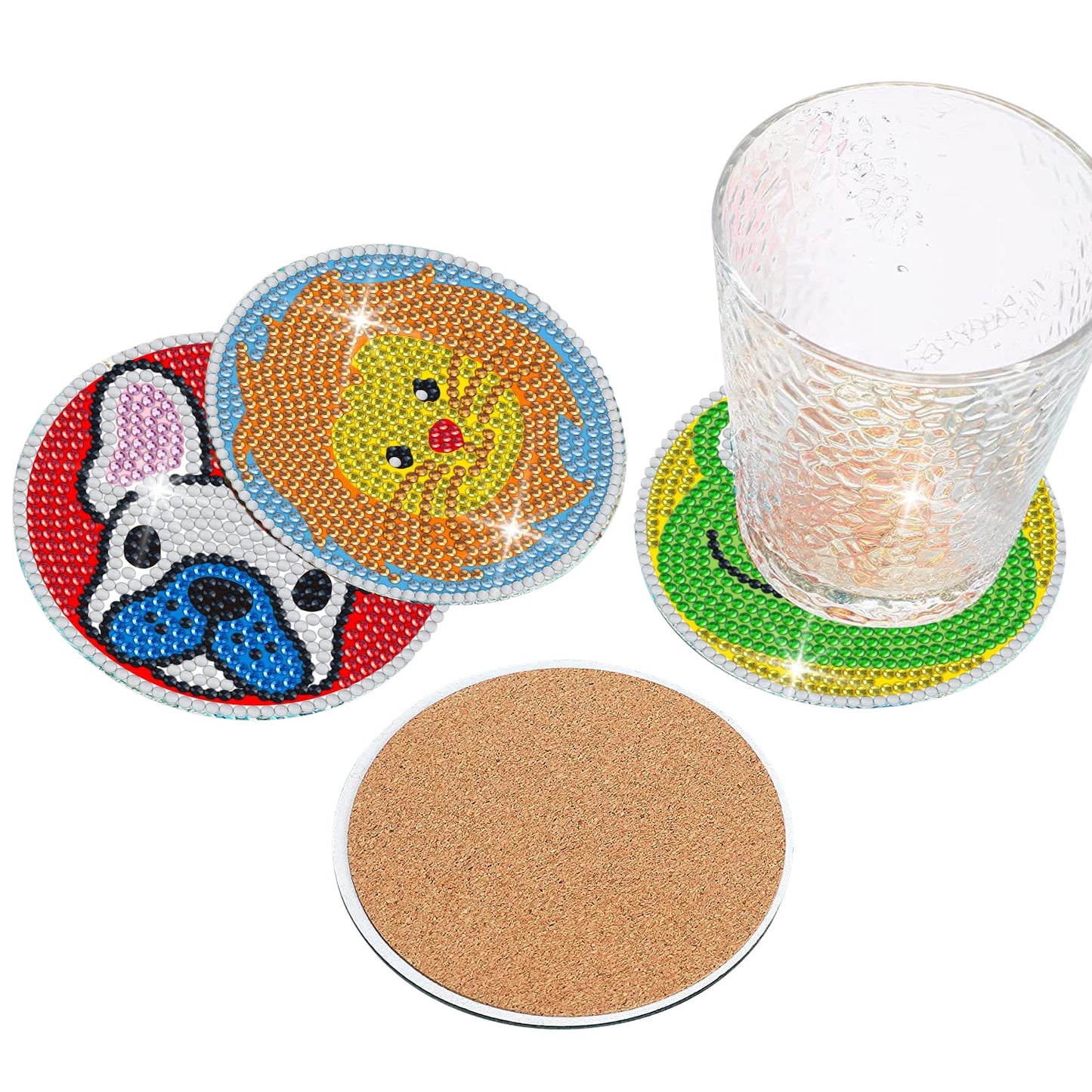 Set of 6 Animal Headshots - Diamond Painting Coaster