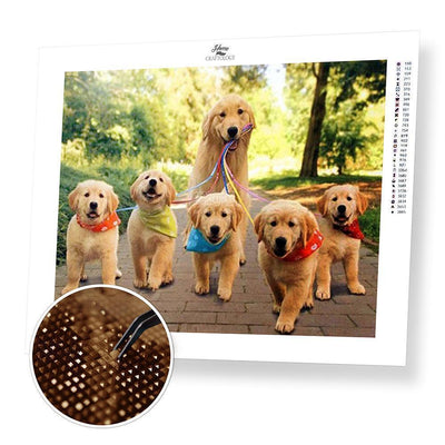 Dog Family - Diamond Painting Kit - Home Craftology