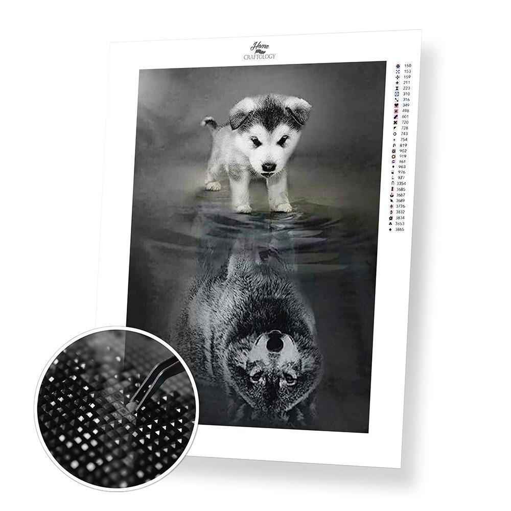 Dog to Wolf - Diamond Painting Kit - Home Craftology
