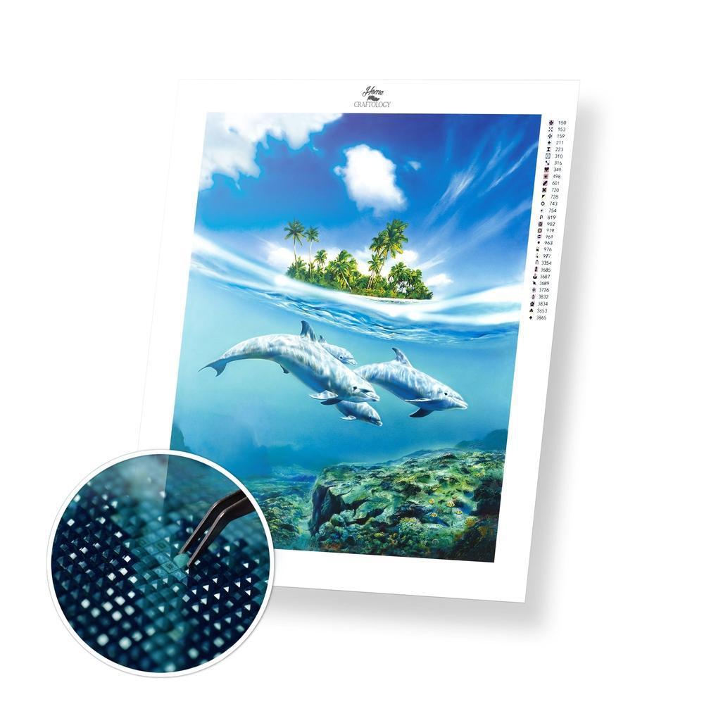 Dolphins Underwater - Premium Diamond Painting Kit