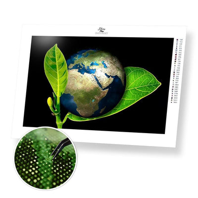 Earth on Leaf - Premium Diamond Painting Kit