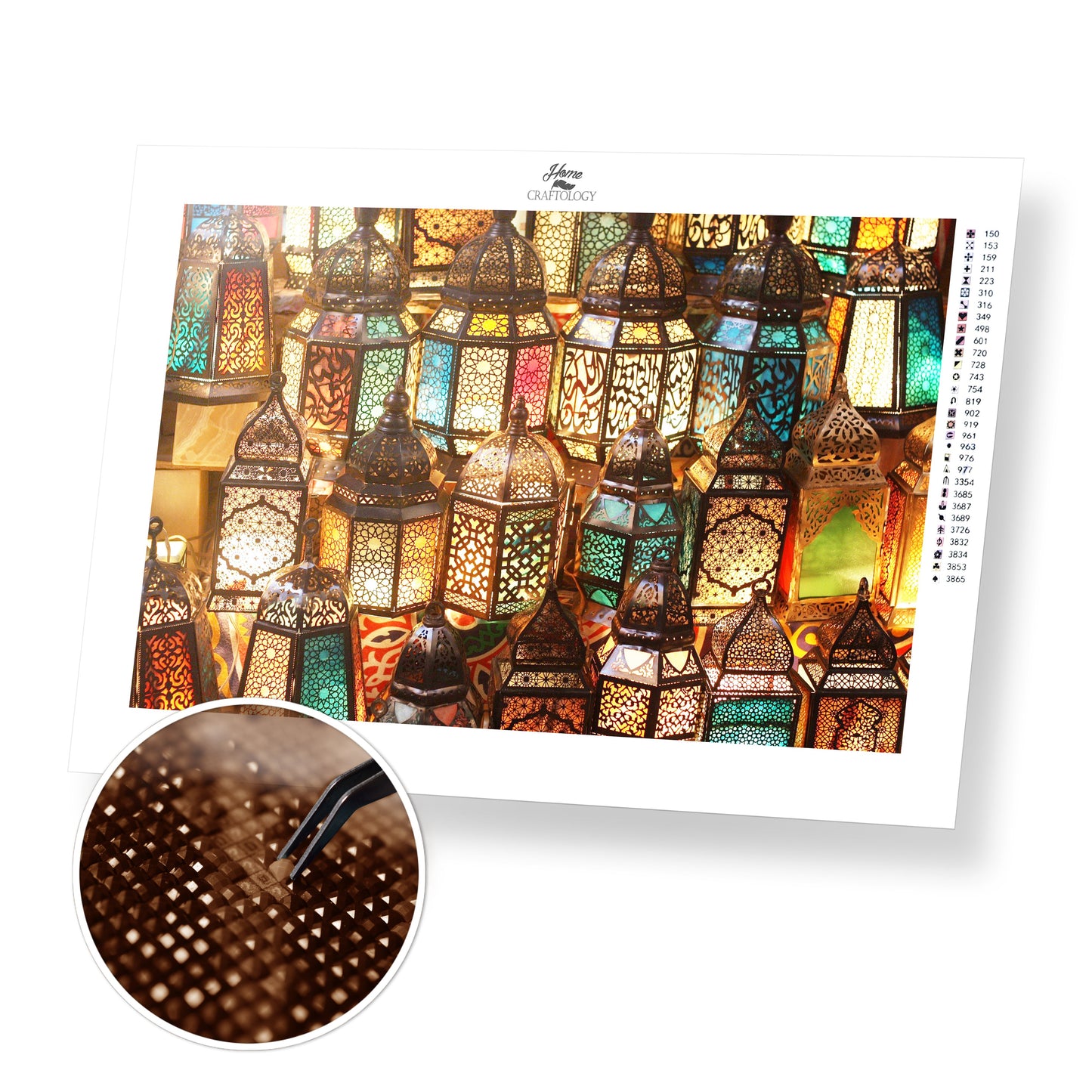 Egyptian Lamps - Premium Diamond Painting Kit