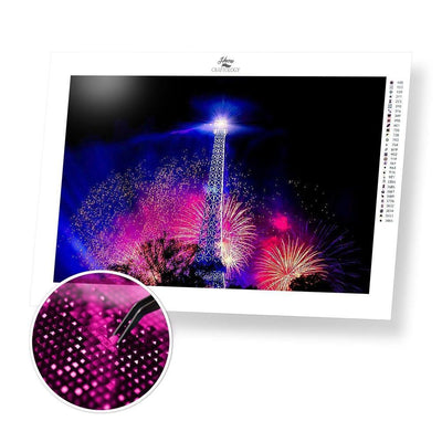 Eiffel Tower Fireworks - Diamond Painting Kit - Home Craftology