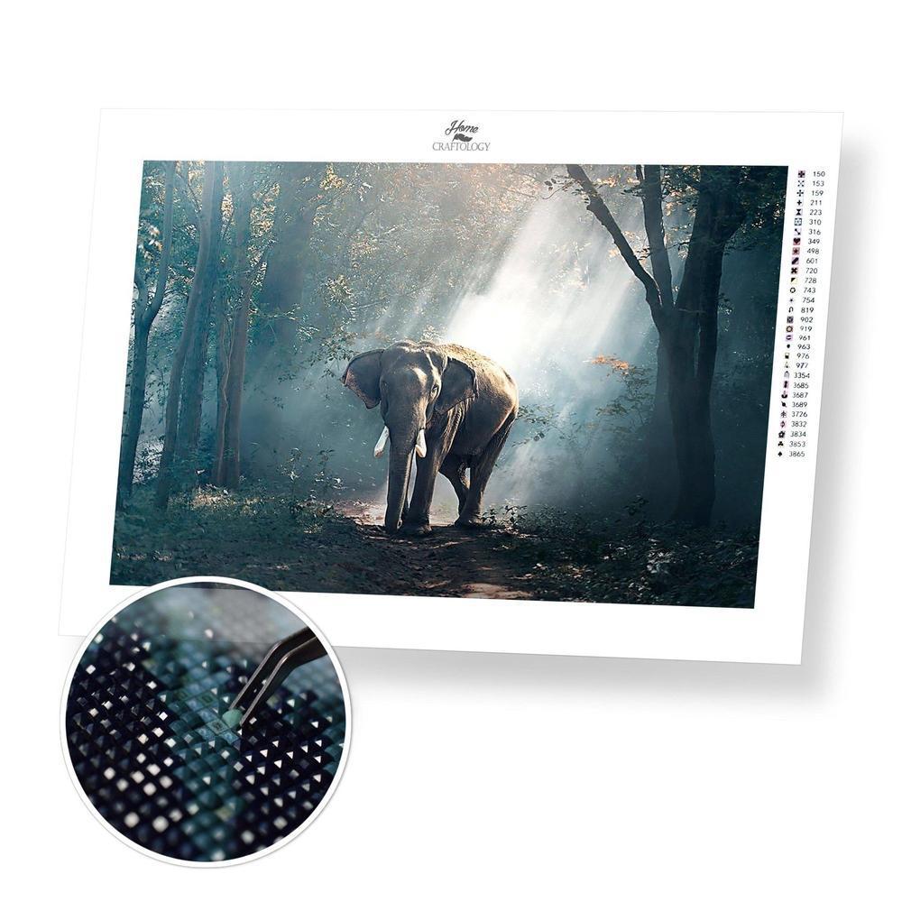 Elephant in the Forest - Diamond Painting Kit - Home Craftology