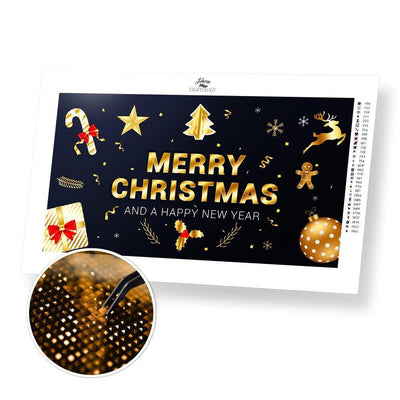Festive Christmas Greeting - Premium Diamond Painting Kit