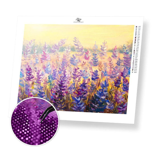 Field of Lavenders - Exclusive Premium Diamond Painting Kit