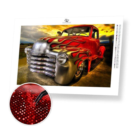 Fire Design Car - Diamond Painting Kit - Home Craftology