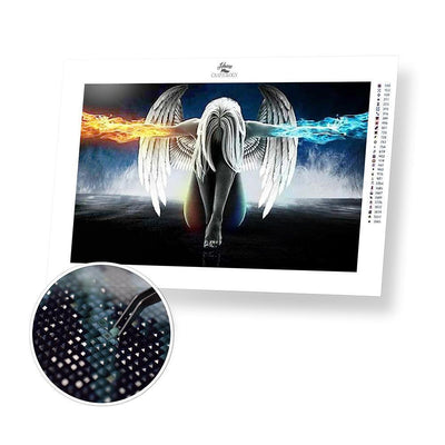 Fire and Ice Angel - Diamond Painting Kit - Home Craftology
