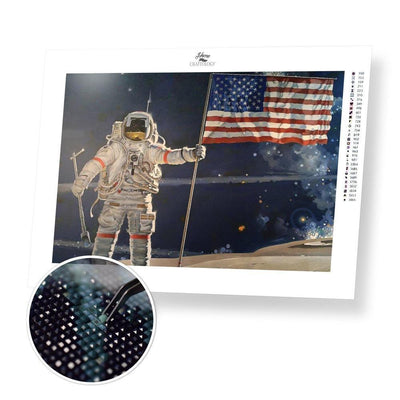 First Man on the Moon - Diamond Painting Kit - Home Craftology
