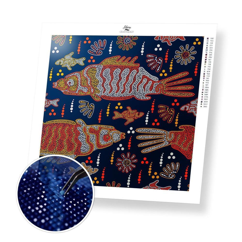 Fish Art - Diamond Painting Kit - Home Craftology