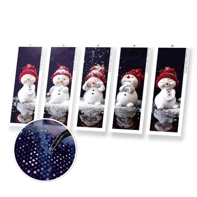 Five Snowmen Panel - Diamond Painting Panels