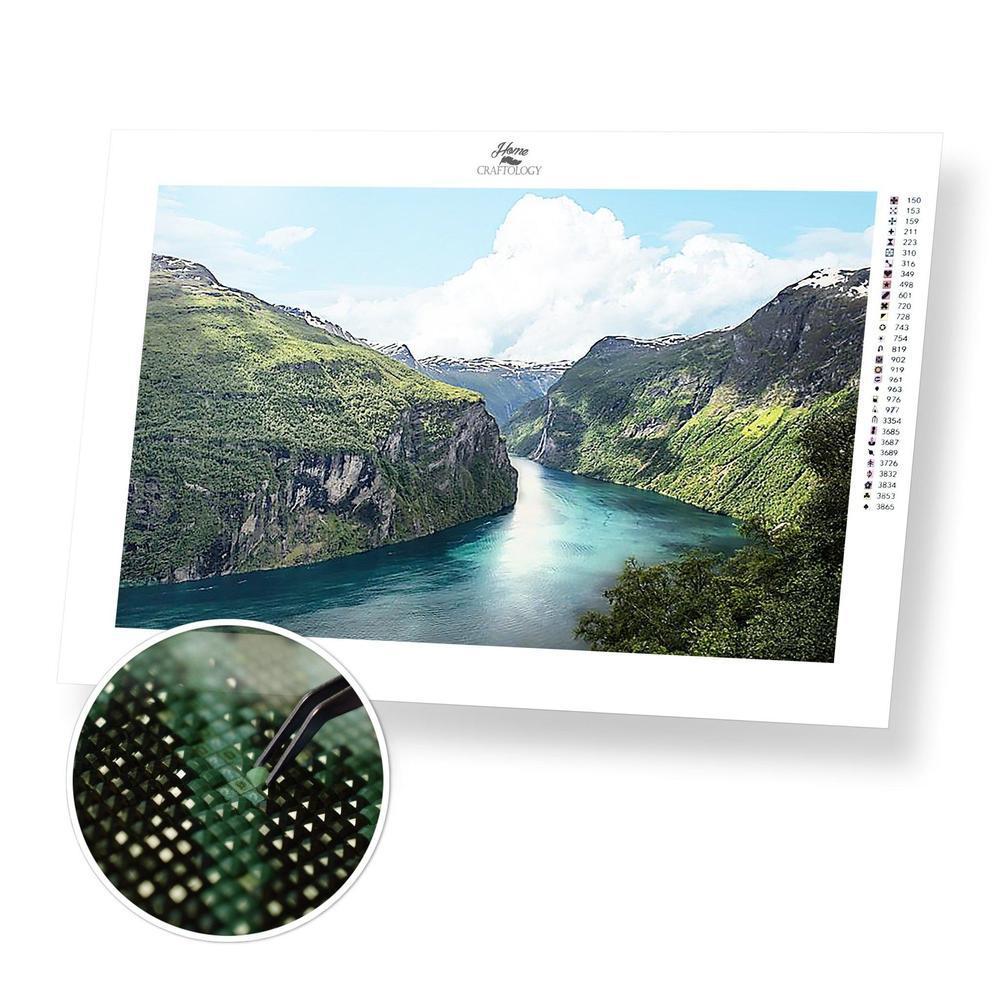 Fjord Scenery - Diamond Painting Kit - Home Craftology