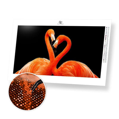 Flamingo Heart - Premium Diamond Painting Kit