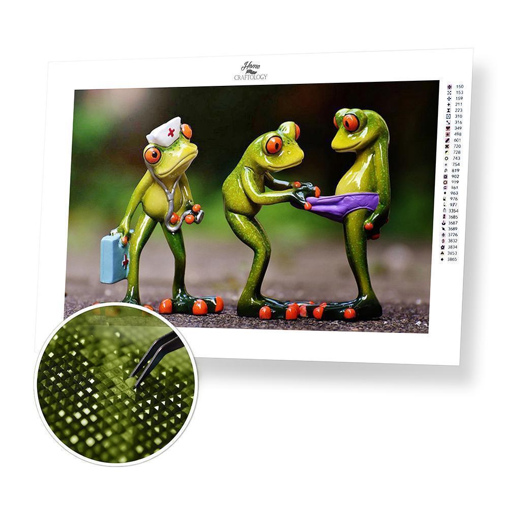 Funny Frogs - Diamond Painting Kit - Home Craftology