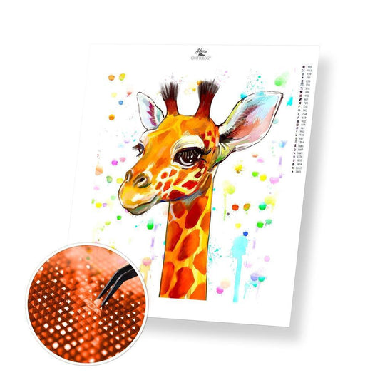 Giraffe Close-up - Exclusive Premium Diamond Painting Kit