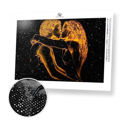 Glowing and Kissing Couple - Diamond Painting Kit - Home Craftology