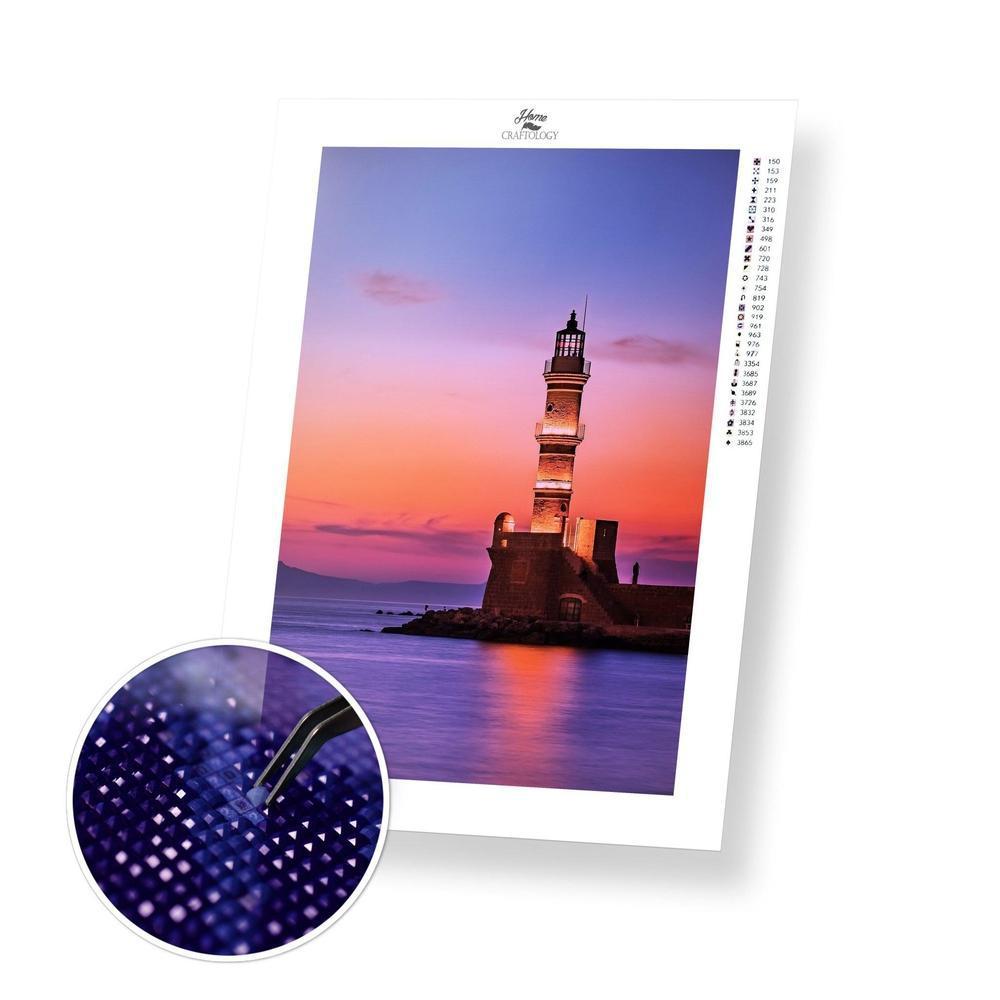 Greece Lighthouse - Diamond Painting Kit - Home Craftology