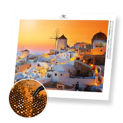 Greek Islands Sunset - Premium Diamond Painting Kit