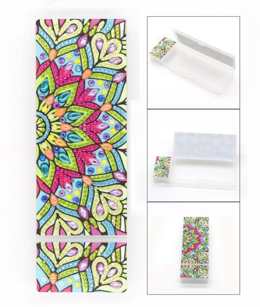 Green Mandala - Diamond Painting Pencil Case