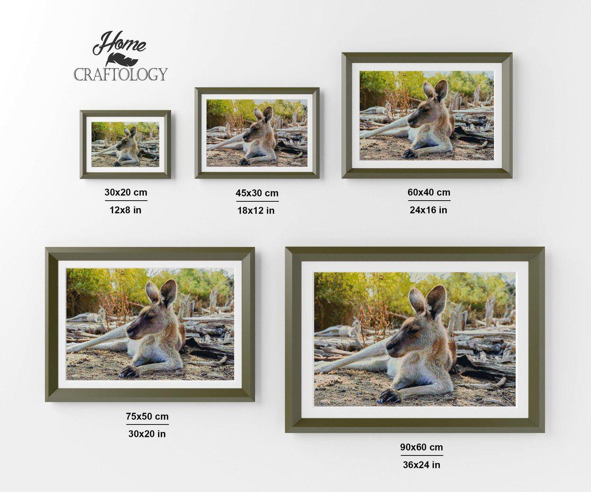 Chillin' Kangaroo - Premium Diamond Painting Kit