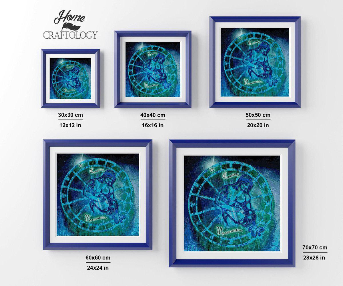Aquarius Horoscope - Premium Diamond Painting Kit