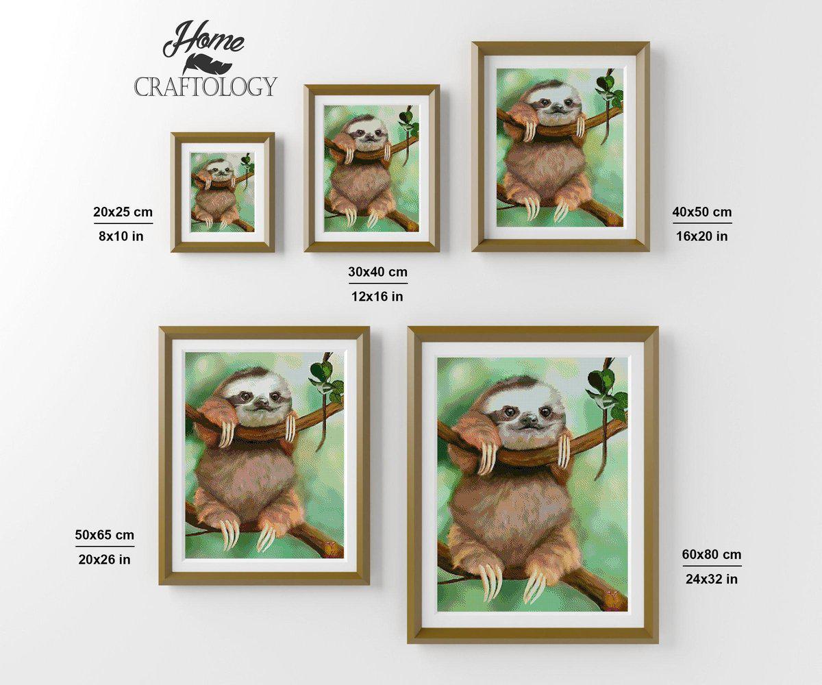 Baby Sloth - Premium Diamond Painting Kit