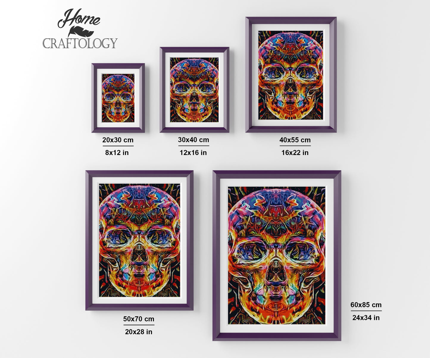 Colorful Skull - Premium Diamond Painting Kit