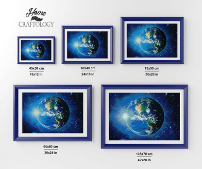 Earth Day and Night - Premium Diamond Painting Kit