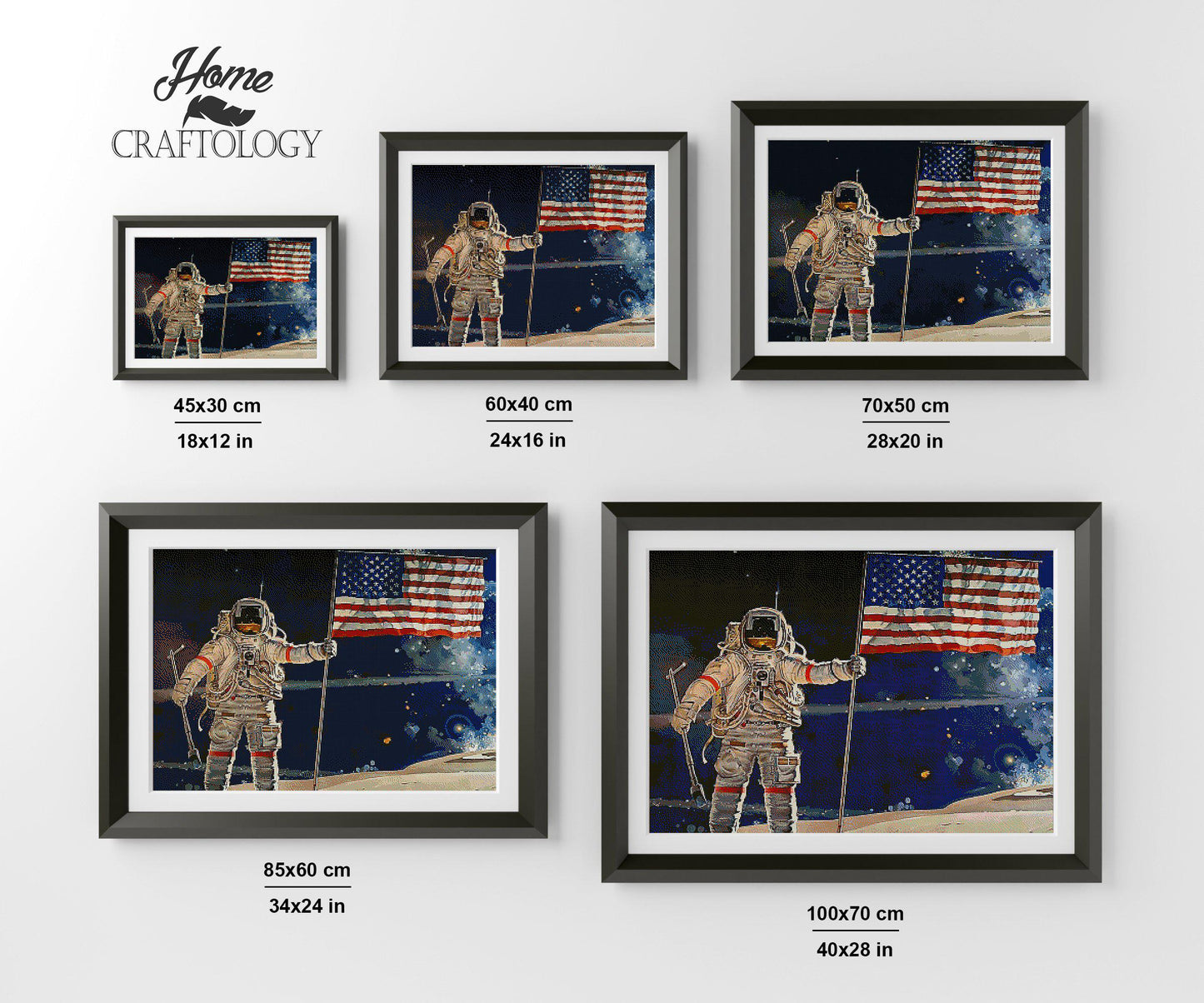 First Man on the Moon - Premium Diamond Painting Kit