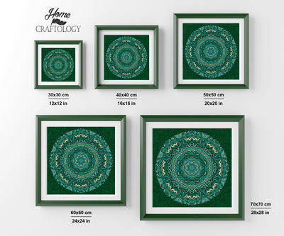 Green Mandala - Premium Diamond Painting Kit